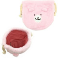 Japan Chiikawa Embroidery Fluffy Drawstring Bag - Chiikawa's Bear - 3