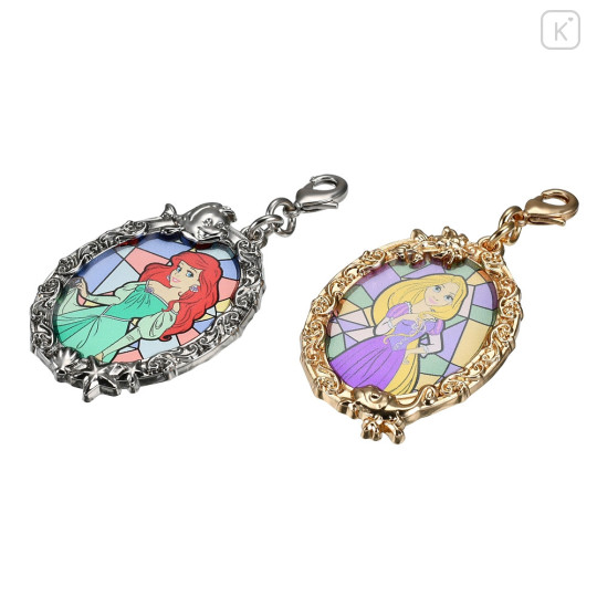 Japan Disney Secret Tiny Metal Charm - Princess Stained Glass Style / Blind Box - 7