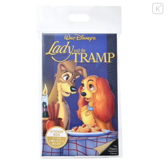 Japan Disney Store Seal Sticker Set - Lady and the Tramp / VHS Style Box - 2