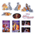 Japan Disney Store Seal Sticker Set - Lady and the Tramp / VHS Style Box - 3