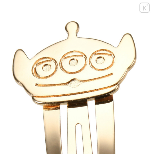 Japan Disney Store Gold Hairpin - Little Green Men Aliens : Face - 6
