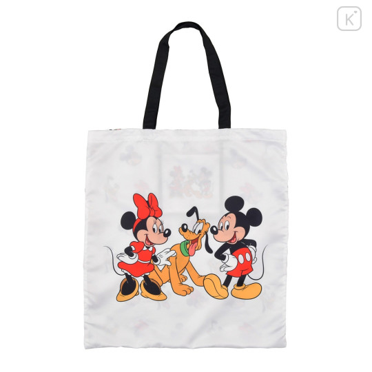 Japan Disney Store Eco Shopping Bag - Mickey Mouse & Minnie Mouse & Pluto / White - 2