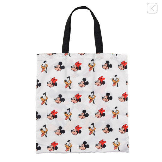 Japan Disney Store Eco Shopping Bag - Mickey Mouse & Minnie Mouse & Pluto / White - 3