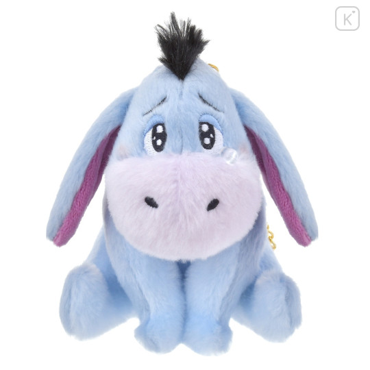 Japan Disney Store Fluffy Plush Keychain - Eeyore / Uruuru Tears - 1