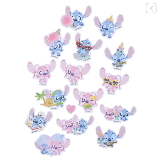 Japan Disney Store Die-cut Sticker Collection With Case - Stitch / Twinkle Eyes - 6