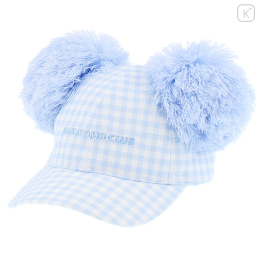 Japan Tokyo Disney Resort Cap - Mickey Mouse & Minnie Mouse : Light Blue Gingham - 1