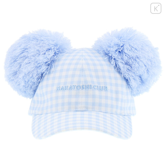 Japan Tokyo Disney Resort Cap - Mickey Mouse & Minnie Mouse : Light Blue Gingham - 3