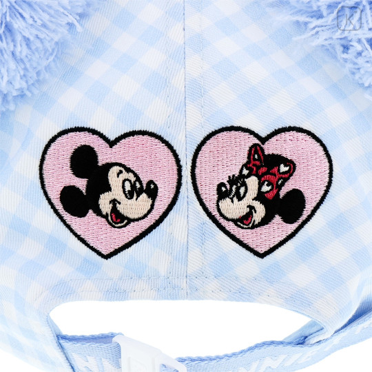 Japan Tokyo Disney Resort Cap - Mickey Mouse & Minnie Mouse : Light Blue Gingham - 6