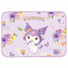 Japan Sanrio Fluffy Blanket - Kuromi / Purple Flora