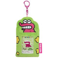 Japan Crayon Shin-chan Photo Holder Card Case Keychain - Fluffy Green Choco / Enjoy Idol - 1