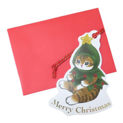 Japan Mofusand Mini Greeting Card - Ornament Cat / Merry Christmas Nyan Tree