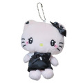 Japan Sanrio Mini Mascot Pouch Keychain - Hello Kitty : Uruuru Heart Eyes - 1