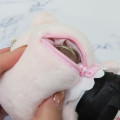 Japan Sanrio Mini Mascot Pouch Keychain - Hello Kitty : Uruuru Heart Eyes - 3