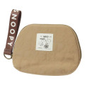 Japan Peanuts Mini Pouch & Tissue Case - Snoopy / Smack Love Light Brown - 1