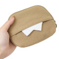 Japan Peanuts Mini Pouch & Tissue Case - Snoopy / Smack Love Light Brown - 2