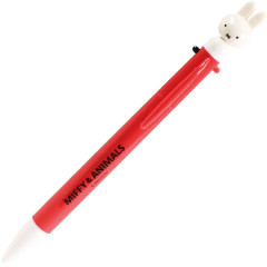 Japan Miffy Mascot 3 Color Multi Ballpoint Pen - Miffy : Animal Red