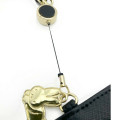 Japan Miffy Pass Case Card Holder & Reel - Miffy : Black & Gold - 3