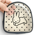 Japan Miffy Round Mesh Pouch - Miffy / Beige Black Gold - 4