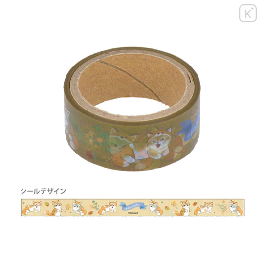 Japan Mofusand Transparent Masking Tape Set - Cat / Fox Nyan Autumn - 2