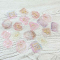 Japan Sealing Dear Clear Gel Wax Seal Sticker - Blooming Pink & Gold Foil - 2