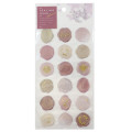 Japan Sealing Dear Clear Pastel Wax Seal Sticker - Pink & Gold Foil - 1