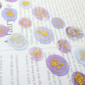 Japan Kamio Melty Chouchou Clear Sticker - Purple & Blue Wax Style Seal Gold Foil - 2