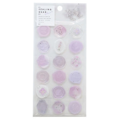 Japan Sealing Dear Clear Wax Seal Sticker - Purple Pink