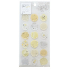 Japan Sealing Dear Clear Wax Seal Sticker - Yellow Orange