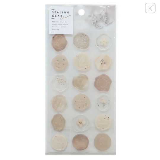 Japan Sealing Dear Clear Wax Seal Sticker - Beige - 1