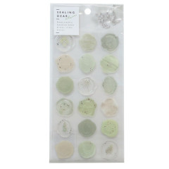 Japan Sealing Dear Clear Wax Seal Sticker - Green