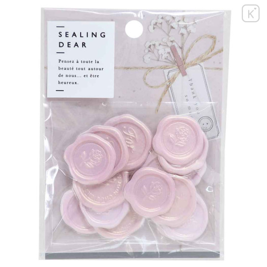 Japan Sealing Dear Pastel Wax Seal Sticker - Pink - 1