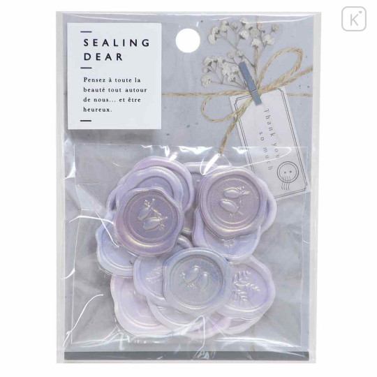 Japan Sealing Dear Pastel Wax Seal Sticker - Purple - 1