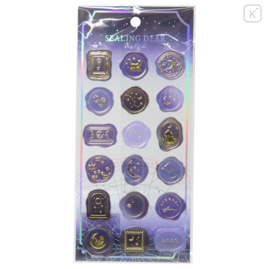 Japan Sealing Dear Stella Pastel Wax Seal Sticker - Purple & Gold Foil - 1