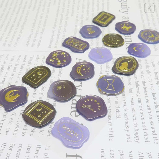 Japan Sealing Dear Stella Pastel Wax Seal Sticker - Purple & Gold Foil - 2