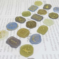 Japan Sealing Dear Stella Pastel Wax Seal Sticker - Blue Yellow & Gold Foil - 2