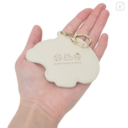 Japan Peanuts Sagara Embroidery Keychain - Snoopy / Face Beige - 2