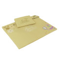 Japan Disney Flat Pouch Set - Belle : Watercolor Drawing Yellow - 2