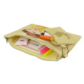 Japan Disney Flat Pouch Set - Belle : Watercolor Drawing Yellow - 3