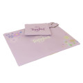 Japan Disney Flat Pouch 2pcs - Rapunzel / Watercolor Drawing Purple - 2