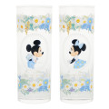 Japan Tokyo Disney Resort Glass Tumbler Set - Mickey Mouse & Minnie Mouse : Blue Ever After - 1