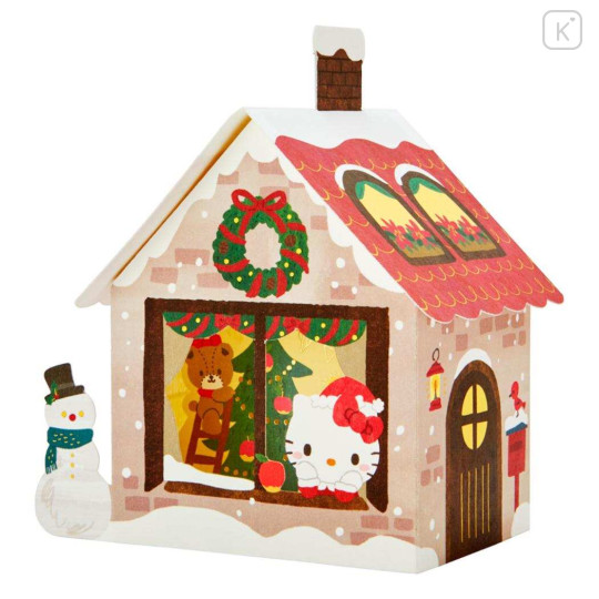 Japan Sanrio 3D Greeting Card - Hello Kitty / Christmas House 360-degree Angle - 1