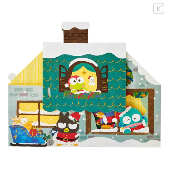 Japan Sanrio 3D Greeting Card - Hapidanbui Boys / Christmas House 360-degree Angle - 2