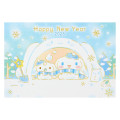 Japan Sanrio Postcard - Cinnamoroll / Blue Snow Gold Foil Happy New Year Greeting Card 2025 - 1