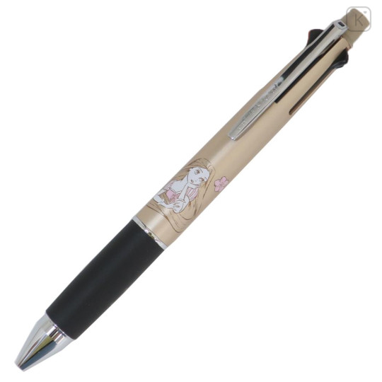 Japan Disney Jetstream 4&1 Multi Pen + Mechanical Pencil - Rapunzel / Gold - 1