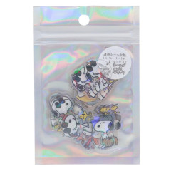 Japan Peanuts Aurora Hologram Clear Sticker Pack - Snoopy / Joe Cool