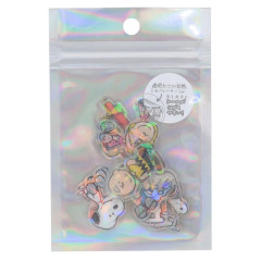 Japan Peanuts Aurora Hologram Clear Sticker Pack - Snoopy & Kids