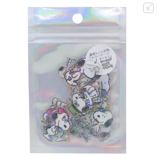 Japan Peanuts Aurora Hologram Clear Sticker Pack - Snoopy & Brothers - 1