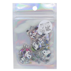 Japan Peanuts Aurora Hologram Clear Sticker Pack - Snoopy & Brothers