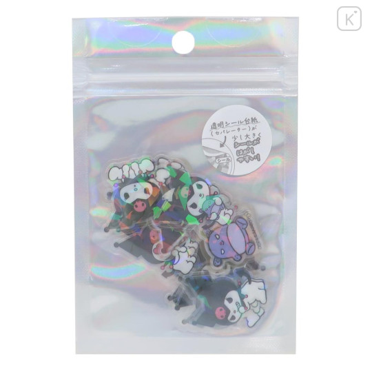 Japan Sanrio Aurora Hologram Clear Sticker Pack - Kuromi - 1