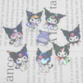 Japan Sanrio Aurora Hologram Clear Sticker Pack - Kuromi - 3